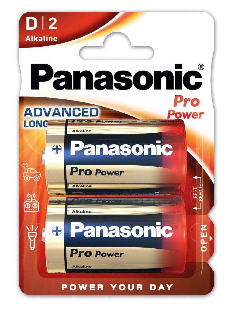 Panasonic LR20PPG-2BP PRO POWER alkáli tartós elem, D (góliát), 2 db/bliszter termék fő termékképe