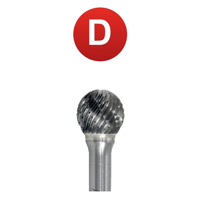 Abraboro 10 x 179/9 mm D alakú keményfém turbómaró kereszt fogazással, hosszú kivitel termék fő termékképe