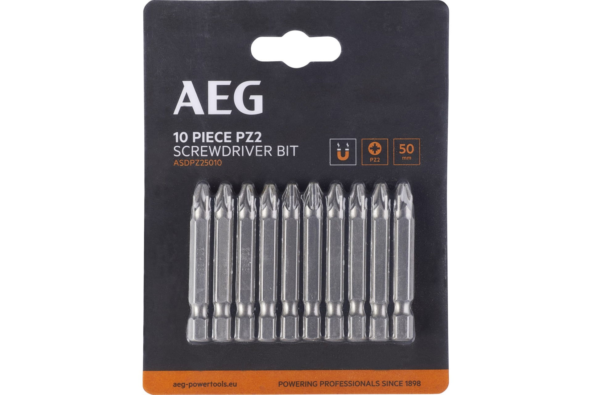 AEG ASDPZ25010 50mm PZ2 csavarozó bit 10db/bliszter termék fő termékképe