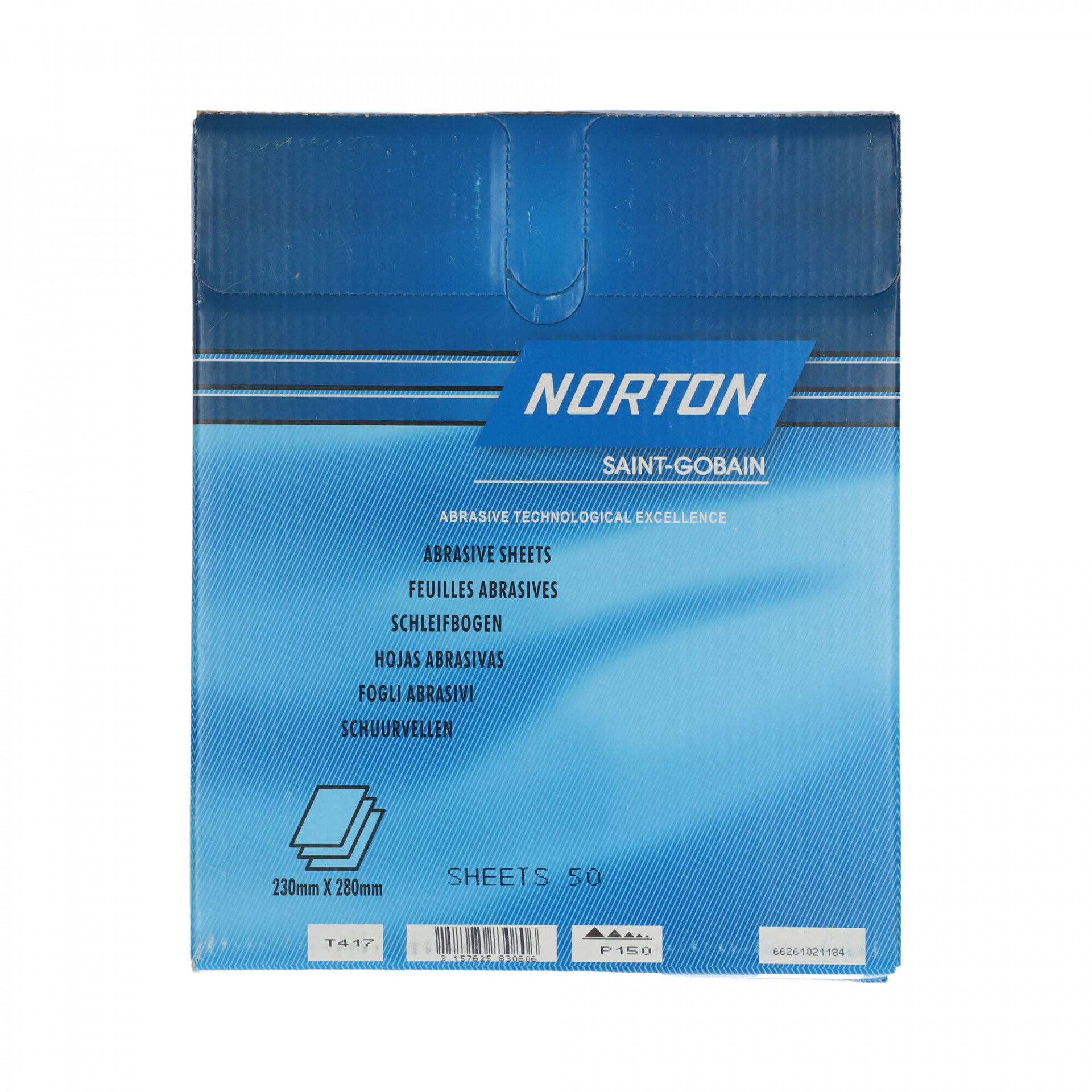 Norton Black Ice T417 vízálló csiszolópapír 230x280mm P150, 50db/csomag termék fő termékképe