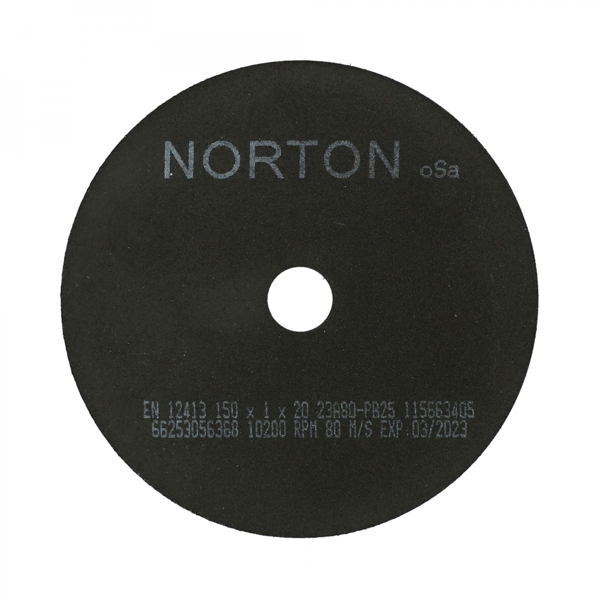 Norton Preciziós gépipari erősítés nélküli vágókorong 150x1x20 mm 23A 80 P B25, 25 db/csomag termék fő termékképe