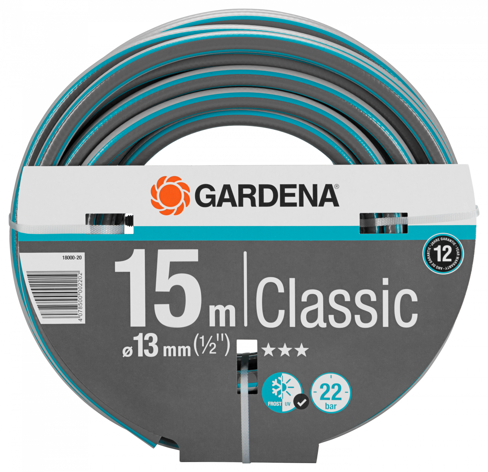 Gardena Classic tömlő, 13 mm (1/2"), 22 bar, 15 m/tekercs termék fő termékképe