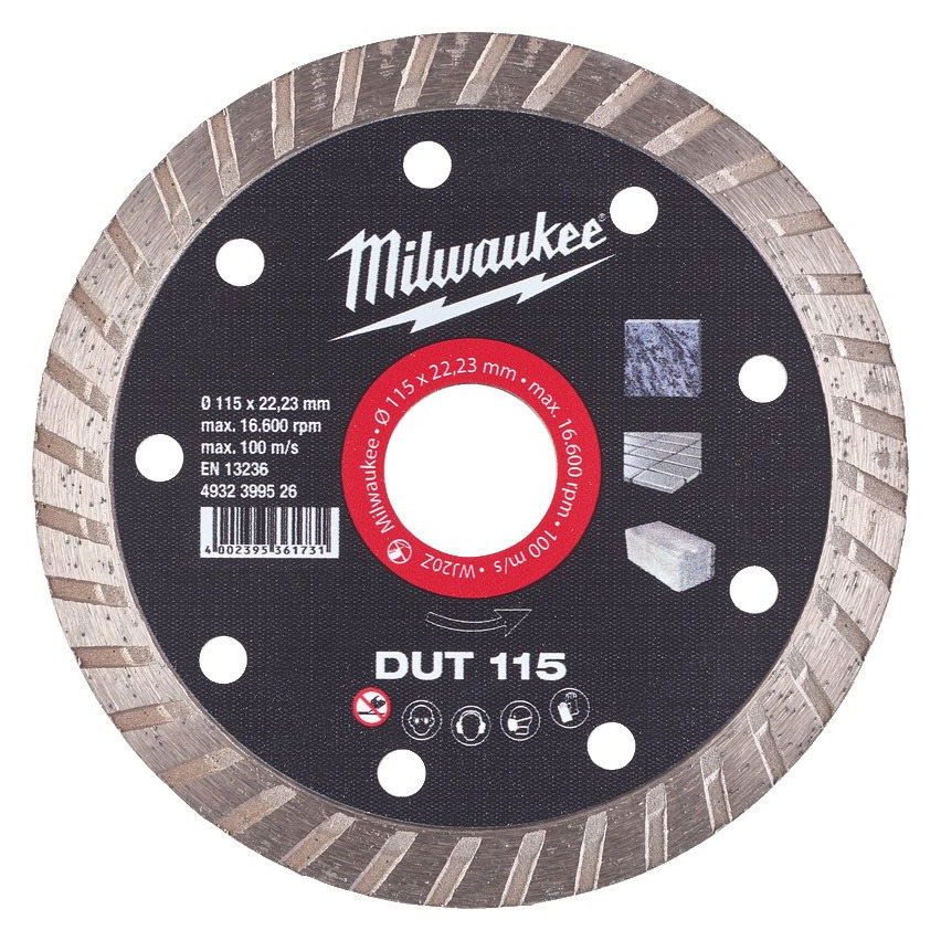 Milwaukee DUT gyémánt vágótárcsa, turbo, Ø115 mm termék fő termékképe