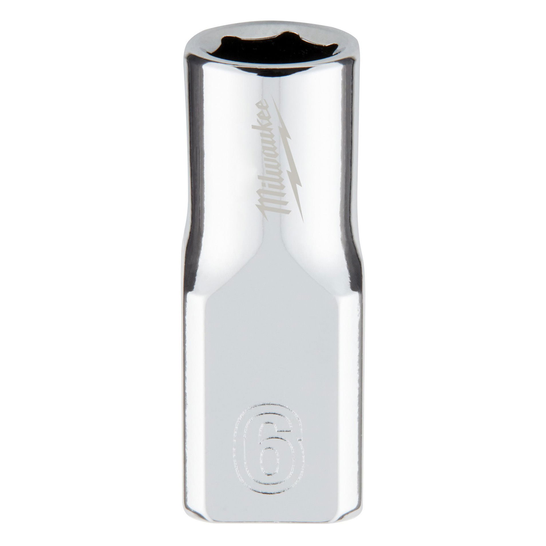 Milwaukee FOUR FLAT™ oldalú 1/4"-os dugókulcs fej, rövid, 6-lapú, 6 mm termék fő termékképe