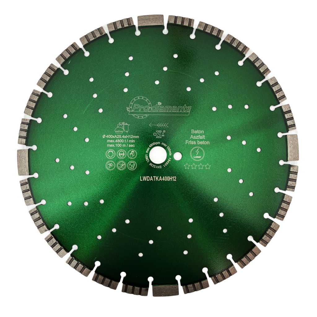 Prodiamante LWDATKA400H12 aszfalt-CKT beton-friss beton vágókorong Ø400mm termék fő termékképe