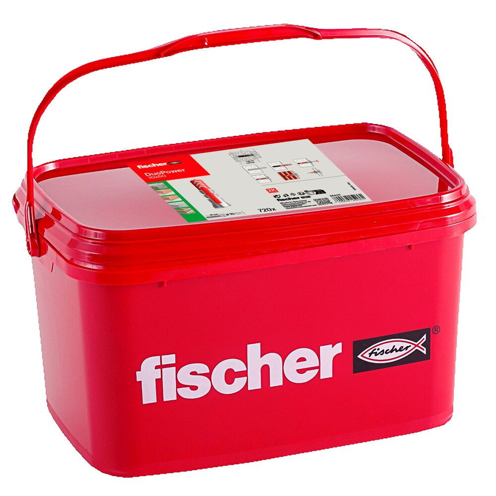 Fischer DUOPOWER dübel 10 x 50 - csavar nélkül, vödörben, 720 db/csomag termék fő termékképe