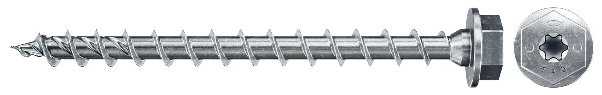 Fischer PowerFast FPF II HWTF 10.0 x 120 BC 50 kékre passzivált végigmenetes szerkezetépítő csavar SW és TX behajtással, 50 db/csomag termék fő termékképe